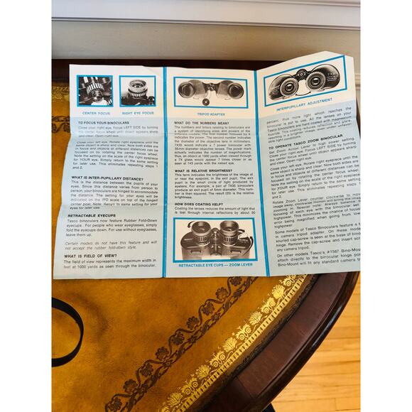 Tasco Binoculars Fully Coated 7x35mm 304 Sea Pilot 304 Case Box Instructions - Picture 10 of 13